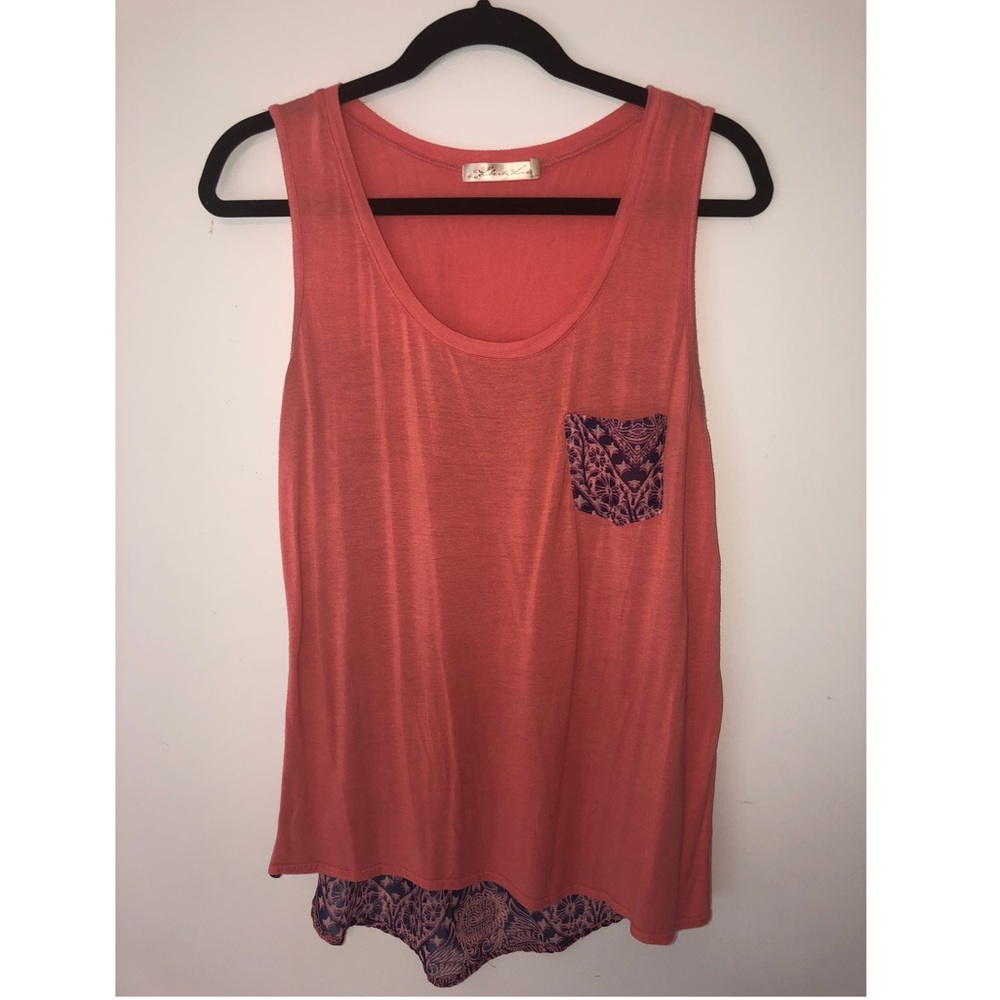 Pink & Blue Patterned Tank